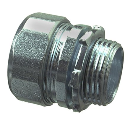 Halex Conduit Fitting Connector, 1 in, Compression, Unfinished 190823